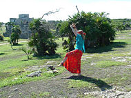 Dancing at Tulum