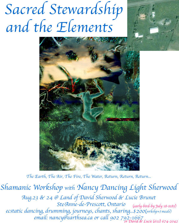 Shamanic Workshop Aug. 23 and 24, Prescott Ontario